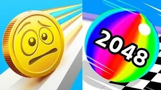 Coin Rush против Ball Run 2048 Merge Number для iOS/Android всех уровней. Геймплей. Прохождение. #cutiepie22yt
