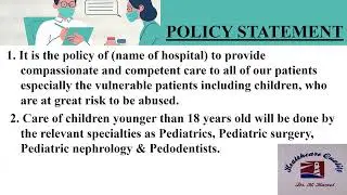 Healthcare Quality Hospital P&P Care of Vulnerable patients