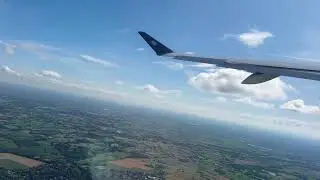 Manchester Airport 23L takeoff - A220-300