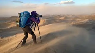 Erin Babnik Photographing Dunes in Gale-Force Winds