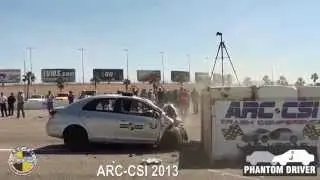 199. Toyota Yaris Full Frontal Crash Test 50MPH #shorts