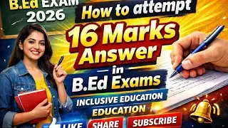 B.ed exam:l Long answer on inclusive education 