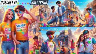 Happy holi ai photo editing | happy holi ai image kaise banaye | bing image creator tutorial | #ai