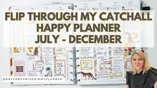 Flip Through the Last Six Months of Big Vertical Happy Planner with Me