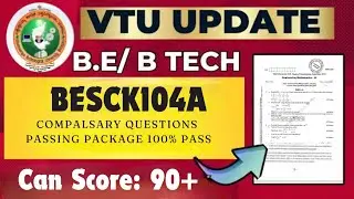 BESCK104A PASSING PACKAGE, Most important questions VTU 2022 SCHEME #exam #vtu
