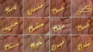 Name locket designs in gold | Name pendant design with weight and price | Name locket