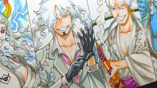 Drawing Mugiwara/Strawhat Crew as Nika| ONEPIECE