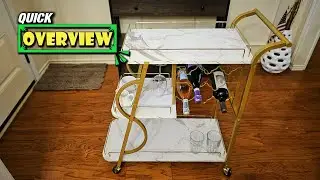 3-Tier Gold Bar Cart Review: Perfect for Kitchen, Living Room, or Dining Room