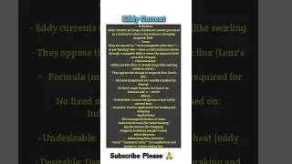 Eddy Current &ndash; Summary (Class 12 Physics)