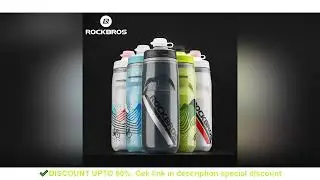 ROCKBROS 620ml Cycling Water Bottle Cold Water Insulated Thermal Silicone Bottle Outdoor Sports MTB