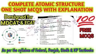 Atomic structure one shot class 11 MCQS for MDCAT #atomicstructureclass11 #imchemist