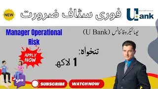 U Microfinance Bank Latest Jobs 2025 | Apply Online for Manager Operational Risk |  @BankerInsights 