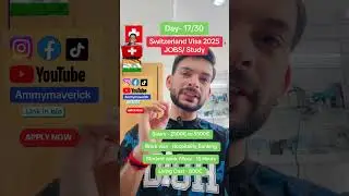 Switzerland Work & Student Visa 2025 for Indians | Jobs, Salary & Cost of Living 🇨🇭 Day 17 #swizz