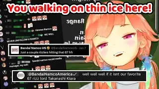 Kiara got Bandai Namco tune in to Support Her Jokes! (Hololive)