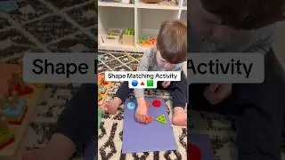 ✨ Shape Matching Fun for Toddlers | Easy DIY Learning Activity 🟢🔺🟦