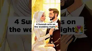 4 Sunnah acts on the wedding night👩&zwj;❤️&zwj;👨📣#muslim #nikah #marriage #islamic_video #couple #shorts