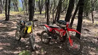 Dirt biking forest trails in Norcal