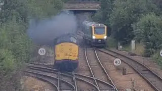 Mega clag and tones from 37219 at Bradford Interchange