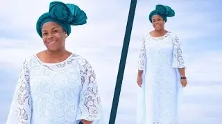 How to sew a bubu with lace fabric | Beginners Friendly 