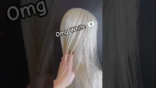 White silver hair dye design #whitehairdye #haircolormagic #hairtok