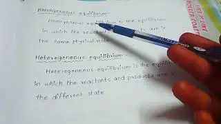 homogeneous and heterogeneous equilibrium in telugu