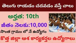 AP ASHA Worker  Latest jobs 2021 in Telugu 2021 ||Asha workers jobs recruitment notification 2021...