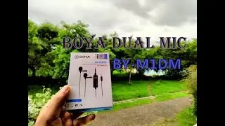 Boya BY-M1DM Dual Lavaliere Universal Microphone with Single 1/8 Stereo Connector (Black)