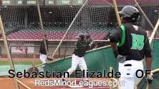 Cincinnati Reds Sebastian Elizalde batting practice