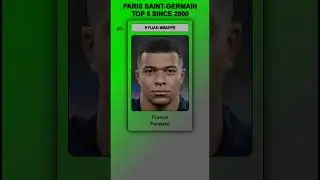 TOP 5 PARIS SAINT GERMAIN PLAYERS SINCE 2000 #shorts #football #soccer