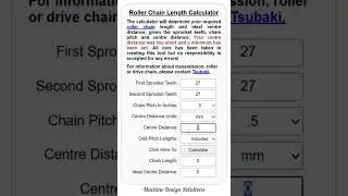 Roller chain length calculator #machine #automation