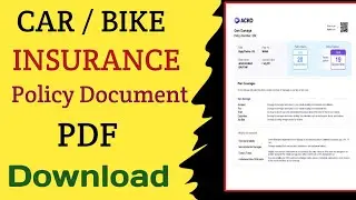 Car/Bike Acko Policy PDF Download Kaise Kare | Online Insurance Copy 2025
