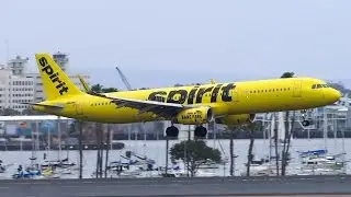 Spirit Airlines Airbus A321 Landing San Diego