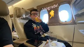 They upgraded us on our way home! | flying premium economy (first time)  ✈️ w/ the Clarke family 5