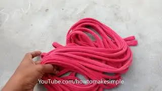 how to make simple doormat/carpet/ragrug from waste clothes | Macrame mat | Paydan banane ka tarika