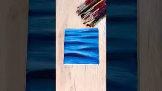 How to Paint Realistic Ocean Waves | Easy Acrylic Painting Tutorial 🌊 #wavepainting #shorts #sea