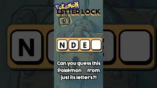 Just its Letters NDE: Pok&eacute;mon Letter Lock Challenge!