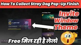 How To Collect Stray Dog Pop-Up Finish | Invite Window Theme Bgmi | Bgmi Invite Window Theme |