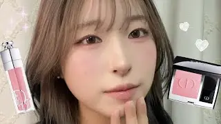 Dior Tutu Holographic 🩰 チーク主役の上品メイク｜Soft & Elegant Makeup｜薄肌・赤みカバー・奥二重