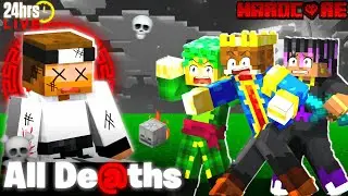 All De@ths In 24hrs Minecraft Hardcore Stream💀 | MinevidZ