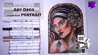 Draw with Me: Art Deco inspired Illustration #artdeco #drawwithme #illustration