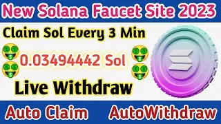 New Highpaying Solana Faucet Site 2023 || New Crypto Earning Site