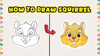 How to Draw a Squirrel Head &ndash; Easy Animal Drawing Step by Step
