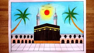 How to Draw Beautiful Kaaba | Kaaba Sharif Drawing | Islamic Drawing for Muslim | Drawing tips