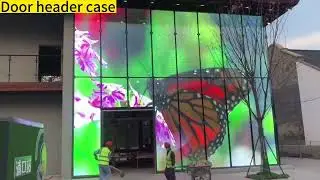 turn a glass wall into an advertising billboard using transparent LED displays