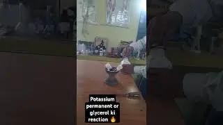 #potasium permanent ki glycerol se reaction 💫🔥🔥🔥 #experiment