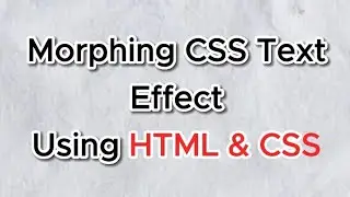 Morphing CSS Text Effect || Morphing text effect using html and css #html #css#shorts #short