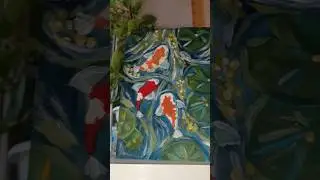 😄KOI FISH POND🐠#рекомендации #video #shorts #painting #рыбы #животные #пруд #рисование #2024 #юмор
