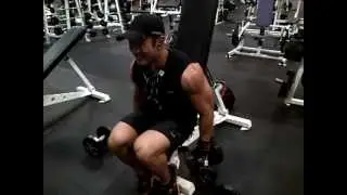 Hanh Champion shoulder lateral raises.