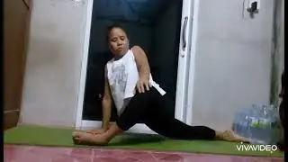 Wankum showing yoga , hip opening pose to cure hip pain radiating down the leg