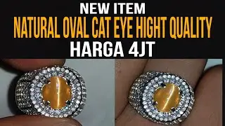 new item || natural oval cat eye strong line,kristal,hight quality || silver ring custome